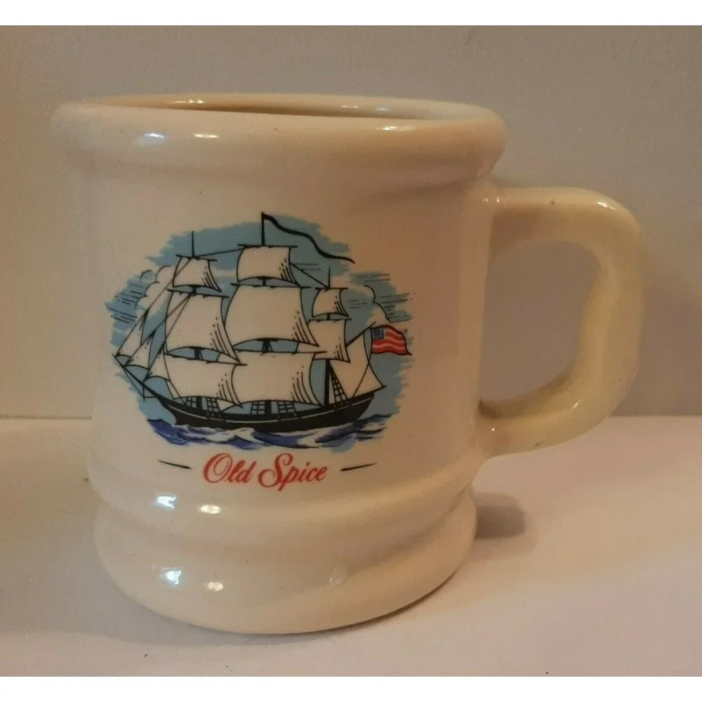 Authentic Vintage Old Spice Shaving Mug Grand Turk Ship